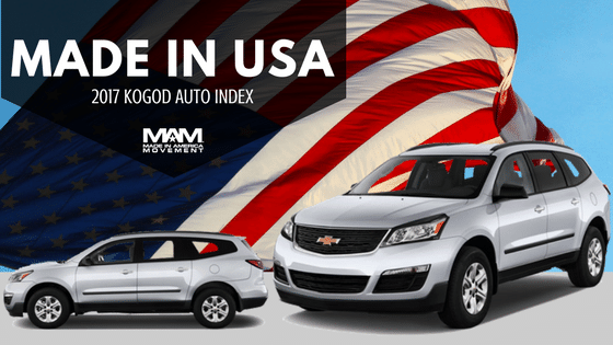 Made in USA The 2017 Most American Made Vehicles Are